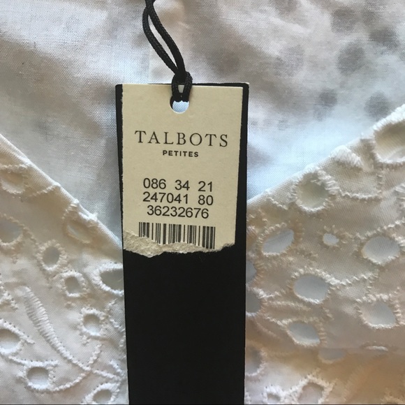 NWT Talbots Floral Eyelet Detailed Shift Dress - Picture 4 of 4